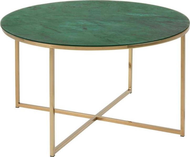 Zelený kulatý konferenční stolek ø 80