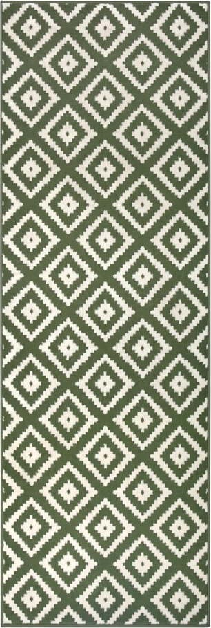 Zelený koberec běhoun 300x80 cm Diamond