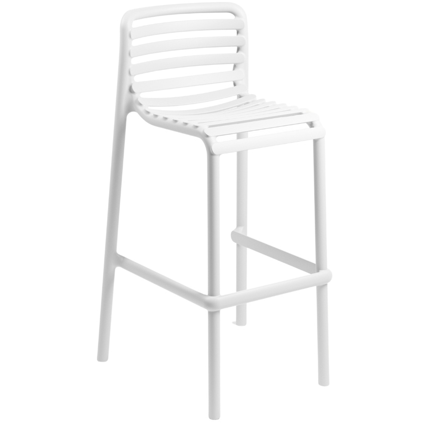 Nardi Bílá plastová zahradní barová židle