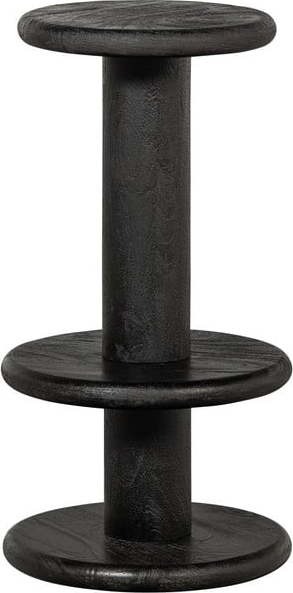 Černá barová židle z mangového dřeva 74