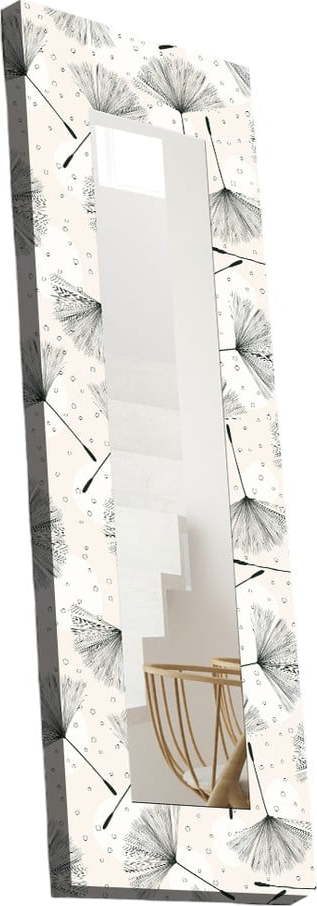 Nástěnné zrcadlo s dřevěným rámem 40x120