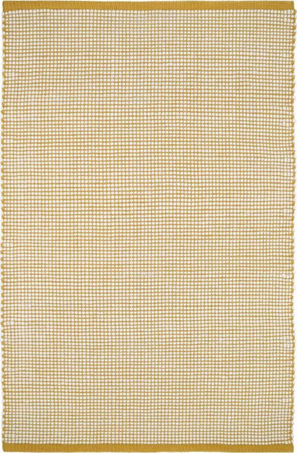Žlutý koberec s podílem vlny 200x140