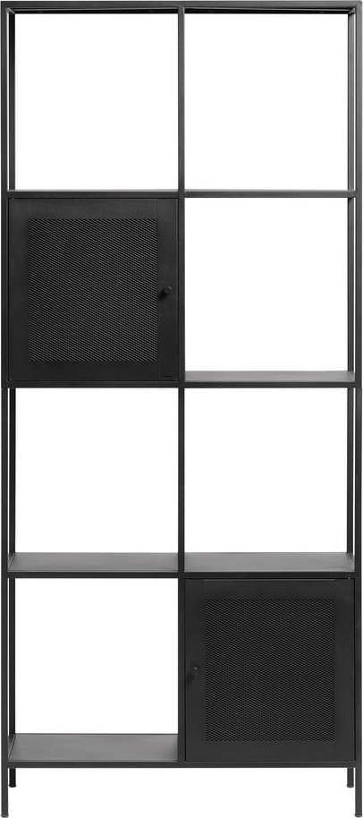 Černá kovová knihovna 80x180 cm Malibu