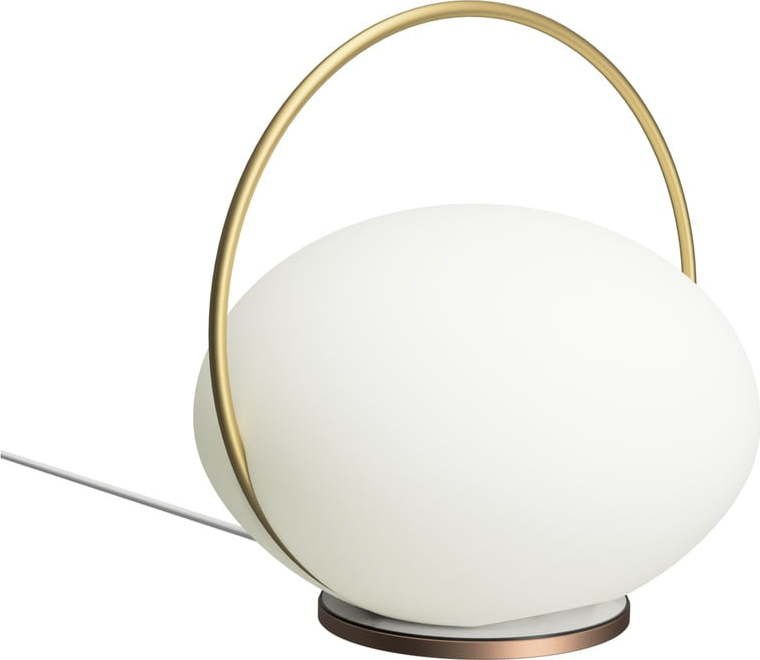 LED stolní lampa v bílo-zlaté barvě (výška