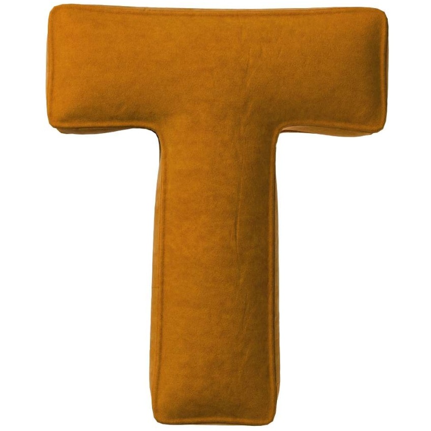 Yellow Tipi Cihlově oranžový sametový polštář