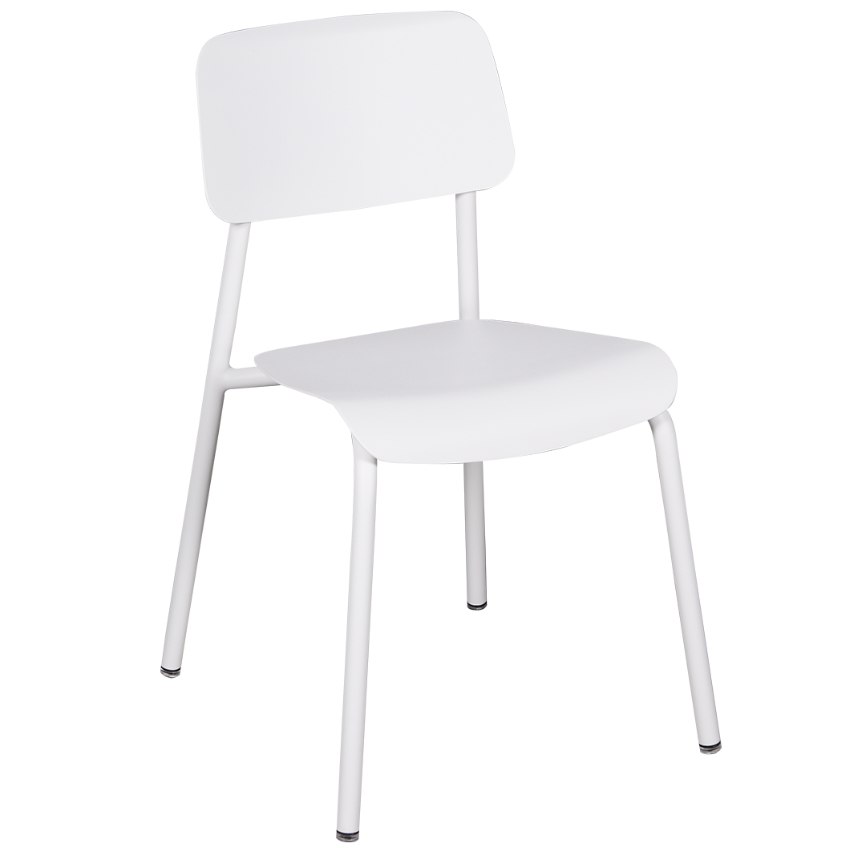 Bílá hliníková zahradní židle