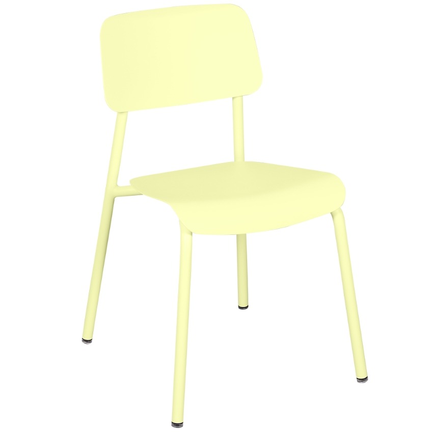 Citronově žlutá hliníková zahradní židle