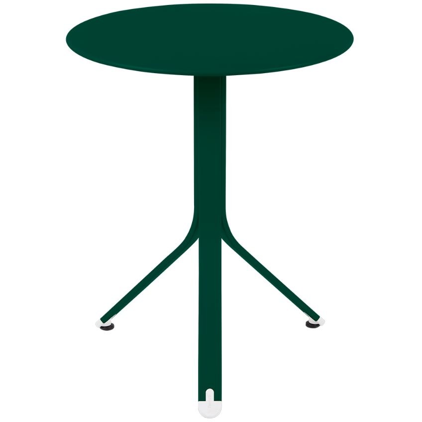Tmavě zelený kovový stůl Fermob Rest'O