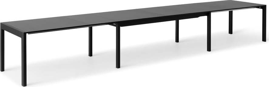 Rozkládací jídelní stůl s černou deskou 96x220 cm
