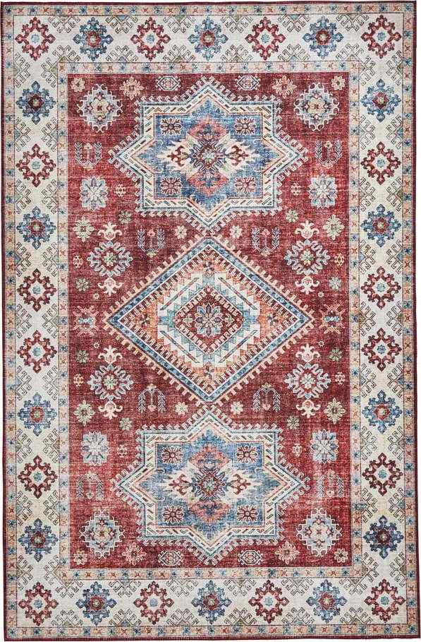 Červený/béžový koberec 270x180 cm Topaz