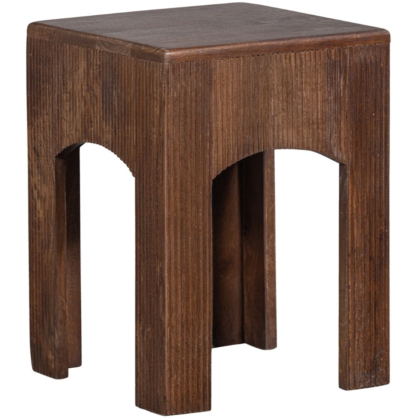 Hoorns Hnědý dřevěný odkládací stolek Horten