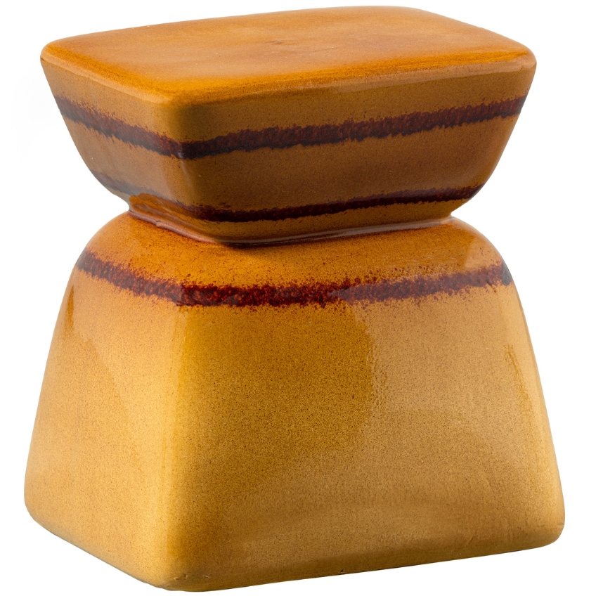 Hoorns Oranžový keramický odkládací stolek Alcides