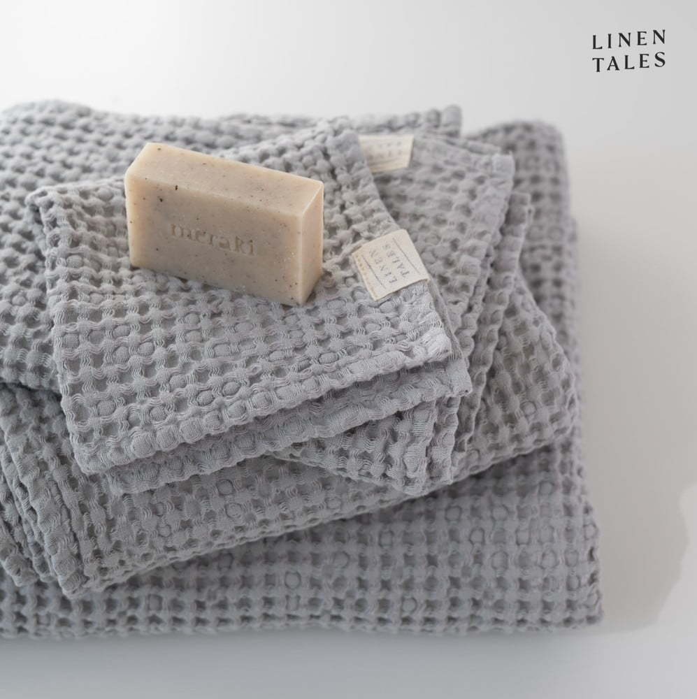 Světle šedý ručník 50x70 cm Honeycomb