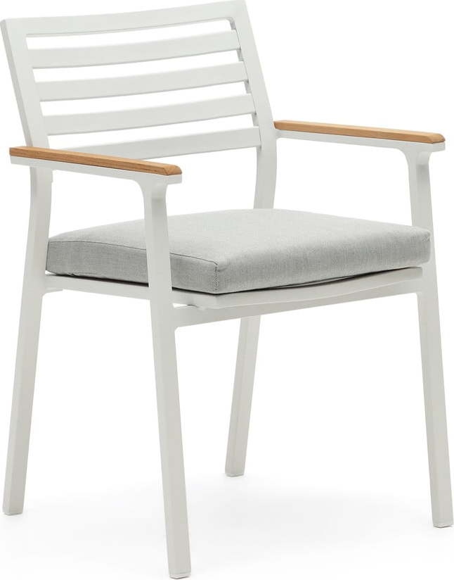 Bílá kovová zahradní židle Bona