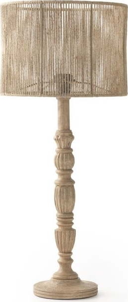 Bílá/přírodní stolní lampa (výška 68