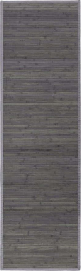 Šedý bambusový koberec běhoun 60x200 cm