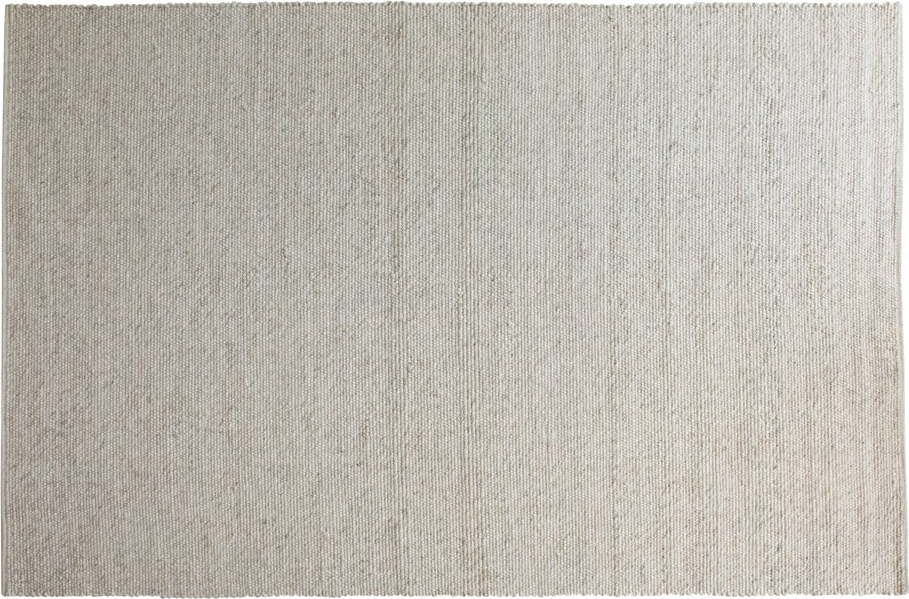 Světle šedý vlněný koberec 340x240 cm