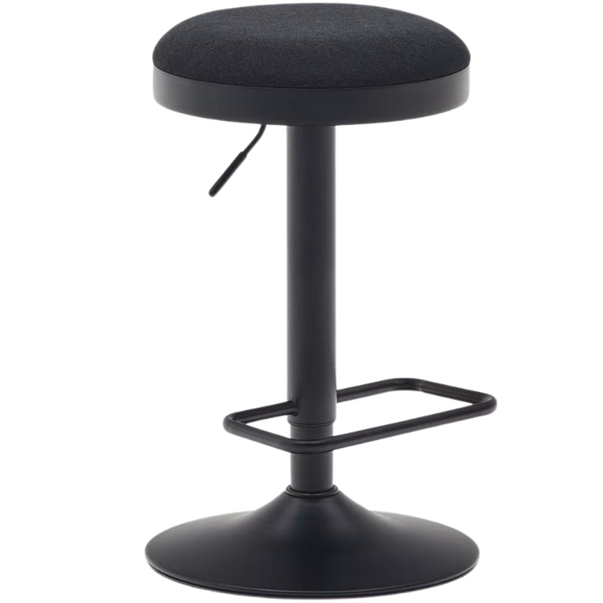 Černá čalouněná barová židle Kave Home