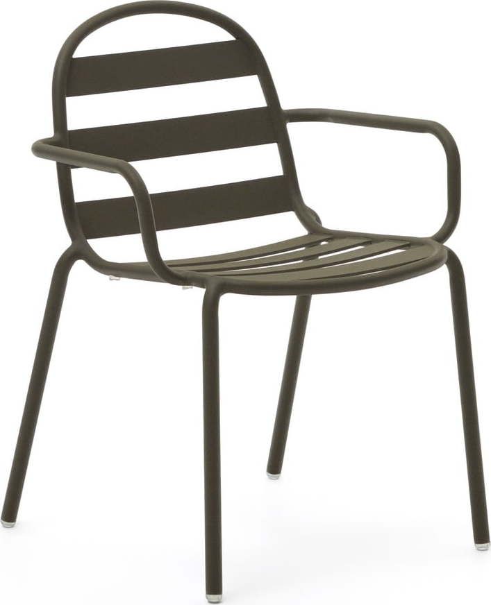 Zelená kovová zahradní židle Joncols