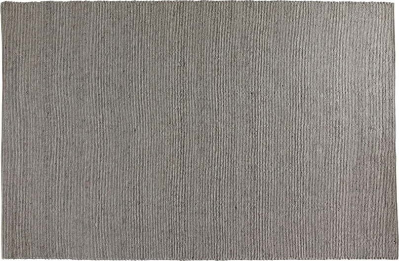 Šedý vlněný koberec 400x300 cm