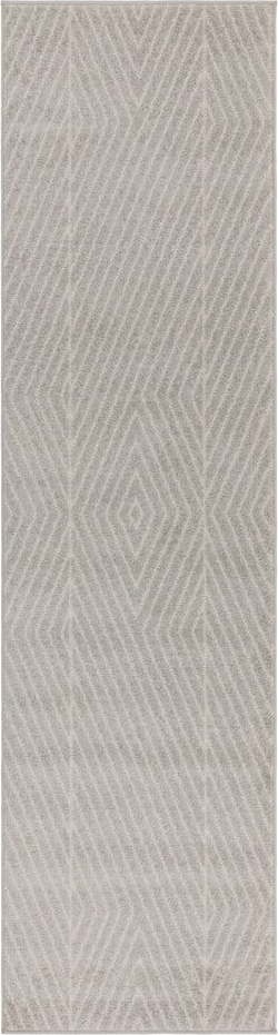 Světle šedý koberec běhoun 66x240 cm