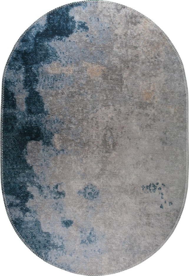 Modro-šedý pratelný koberec 160x230 cm