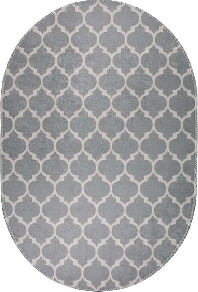 Světle šedý pratelný koberec 80x120