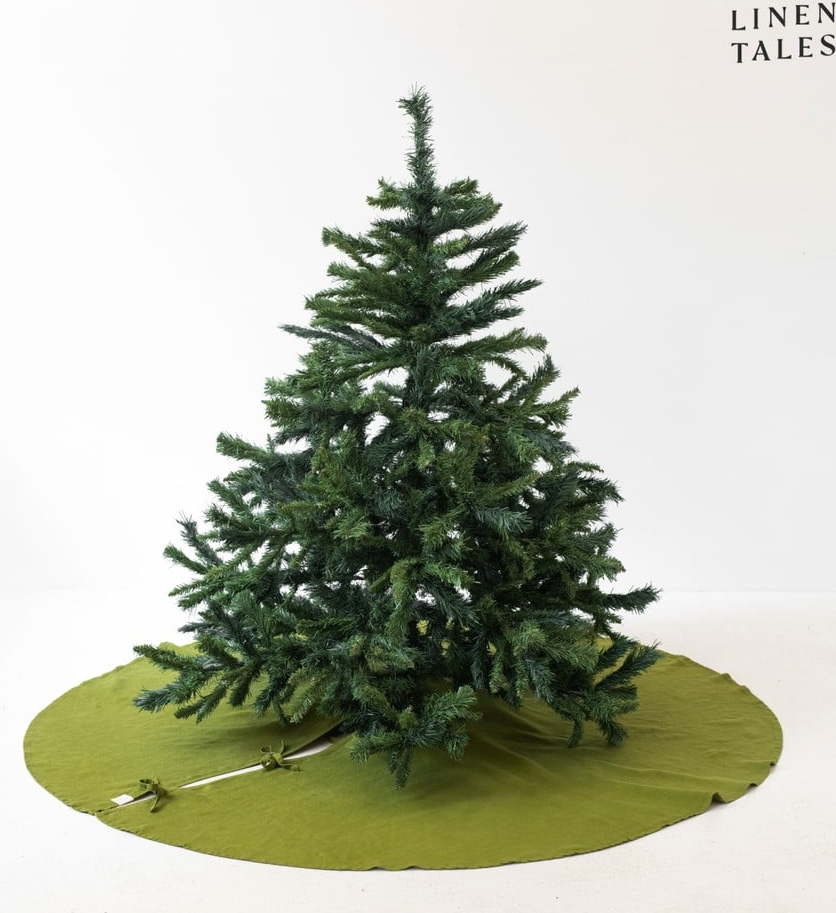 Zelený kulatý koberec pod vánoční stromek ø