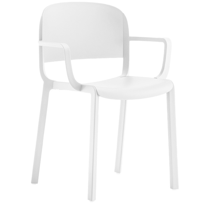 Pedrali Bílá plastová jídelní židle Dome