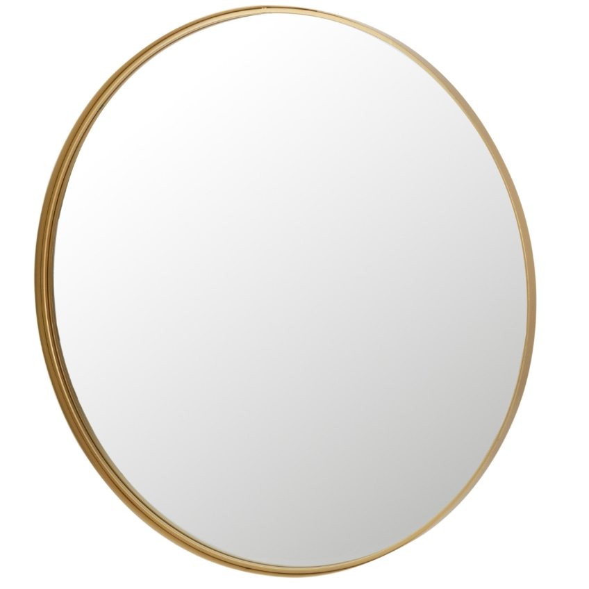 Zlaté kovové závěsné zrcadlo J-line